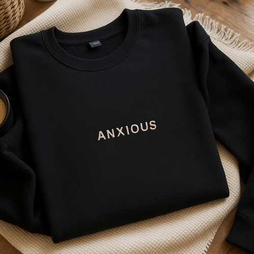 Anxious - Embroidered Crewneck